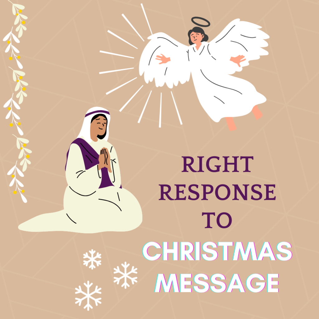 Right Response To Christmas Message