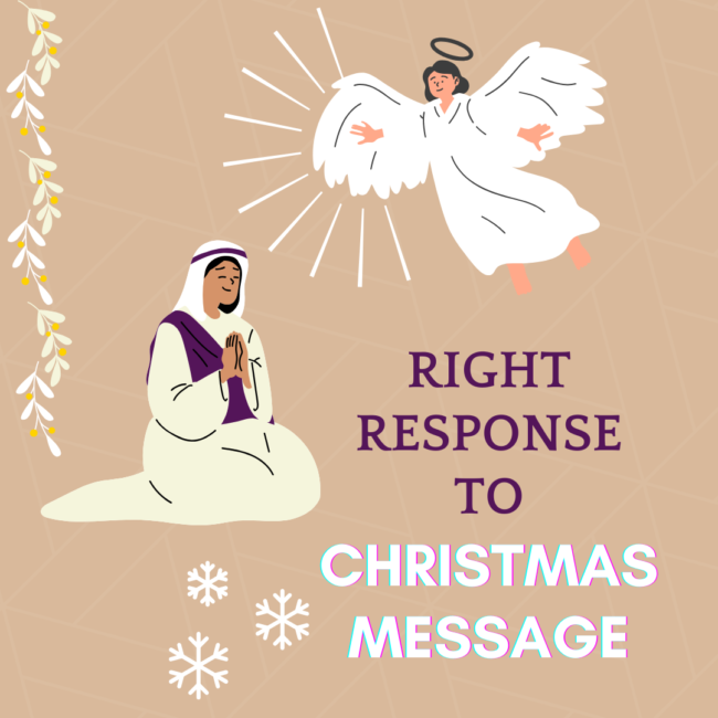 Right Response To Christmas Message Right Response To Christmas Message